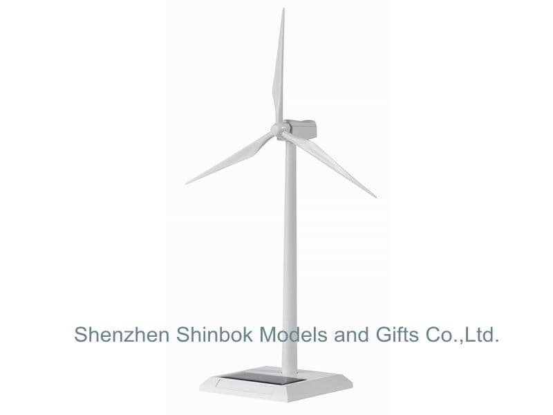 Zinc alloy and ABS plastic blades Solar Wind Turbine Model